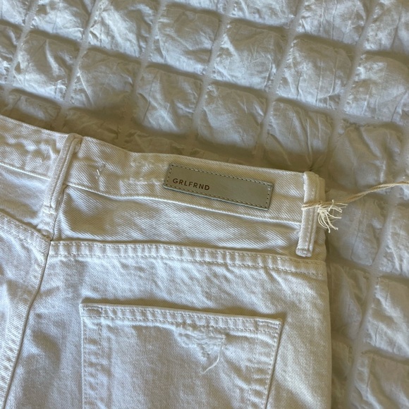 GRLFND white Jourdan denim cutoff shorts in tear it up - Picture 12 of 13
